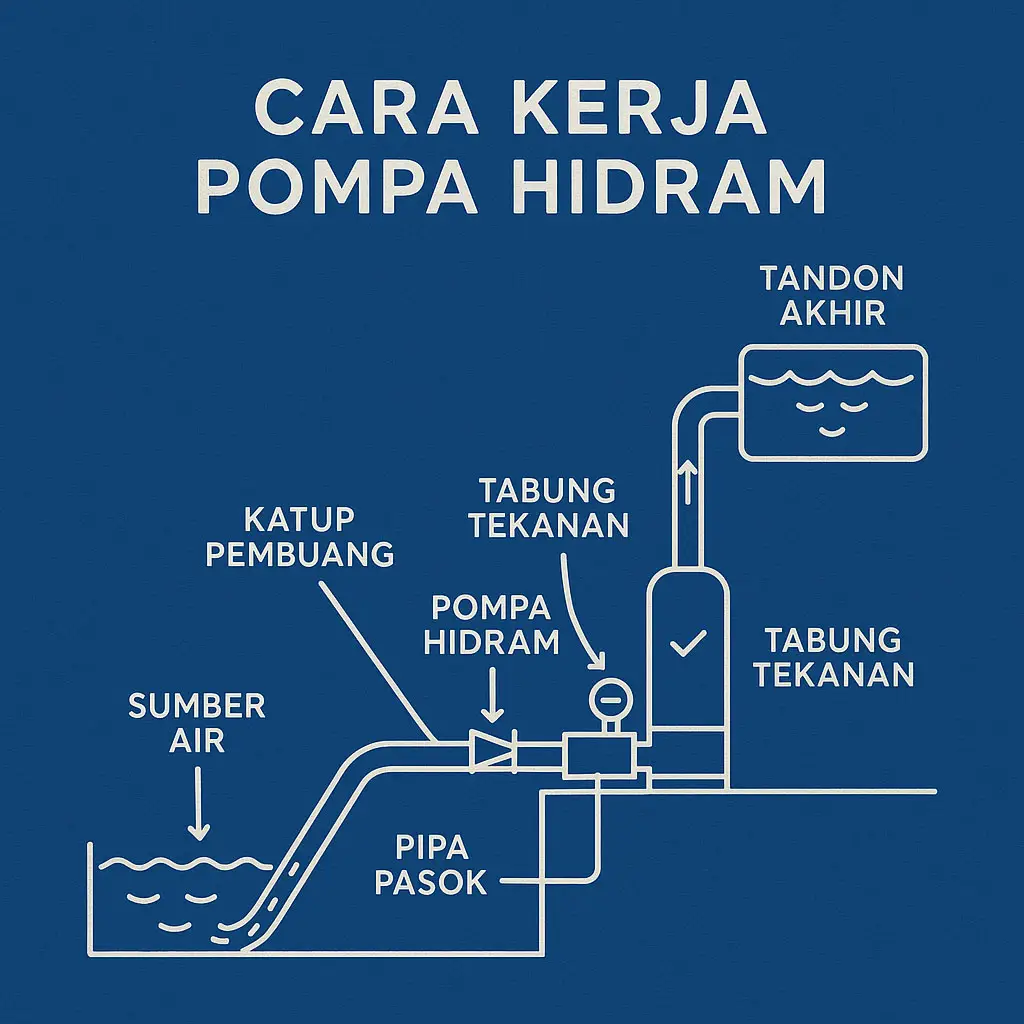 cara kerja pompa hidram